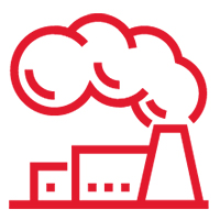 Smoke Stack icon Red