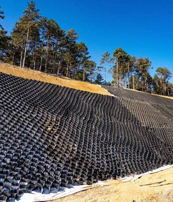 slope stability device installed